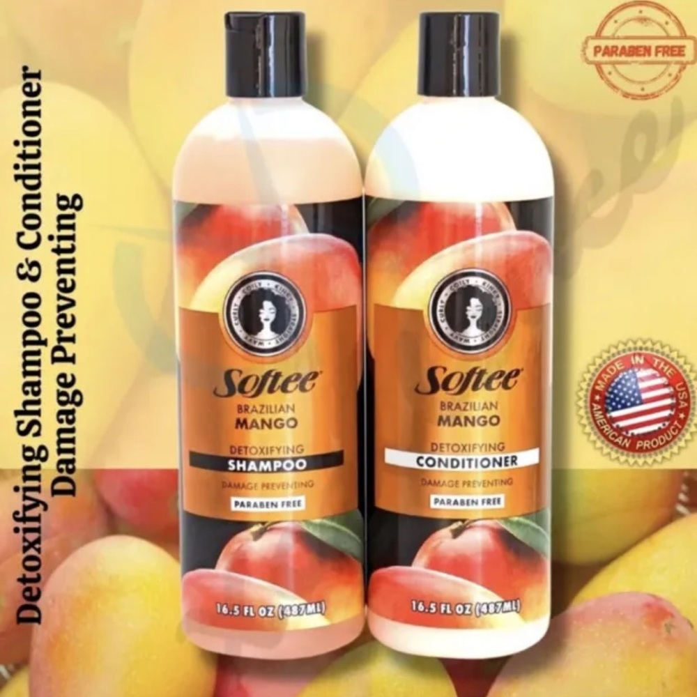 2/$22 Softee Brazilian Mango Shampoo & Conditioner Detoxifying  Paraben Free